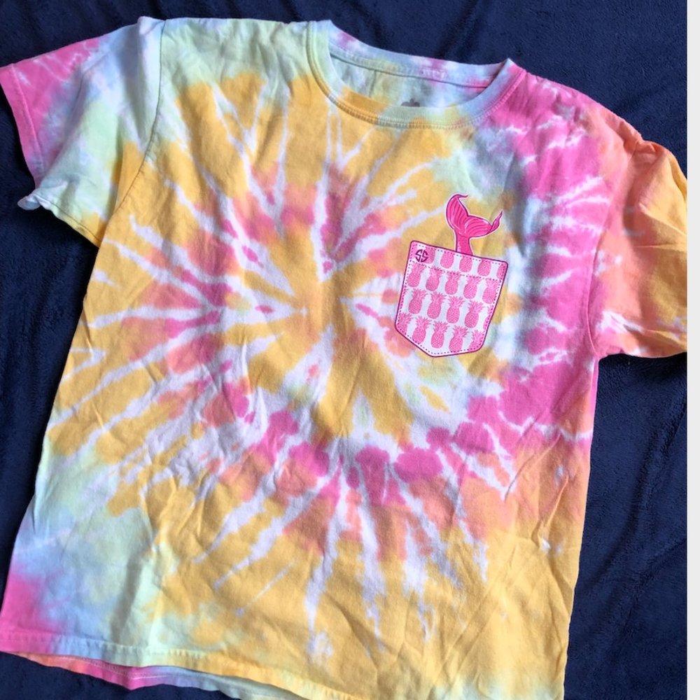simply southern tie die tee